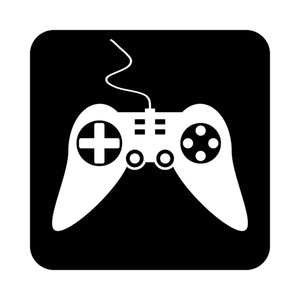 Game console icon on black. — Stock Vector