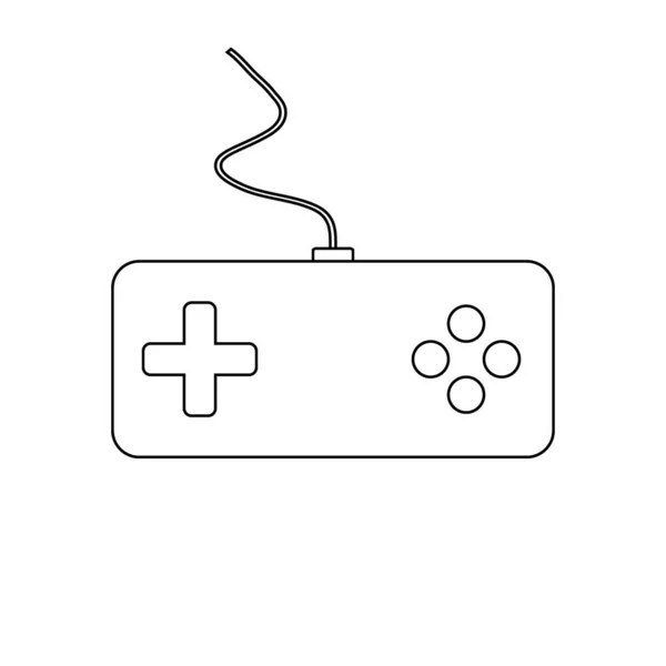 Icono de consola de juegos en blanco . — Vector de stock