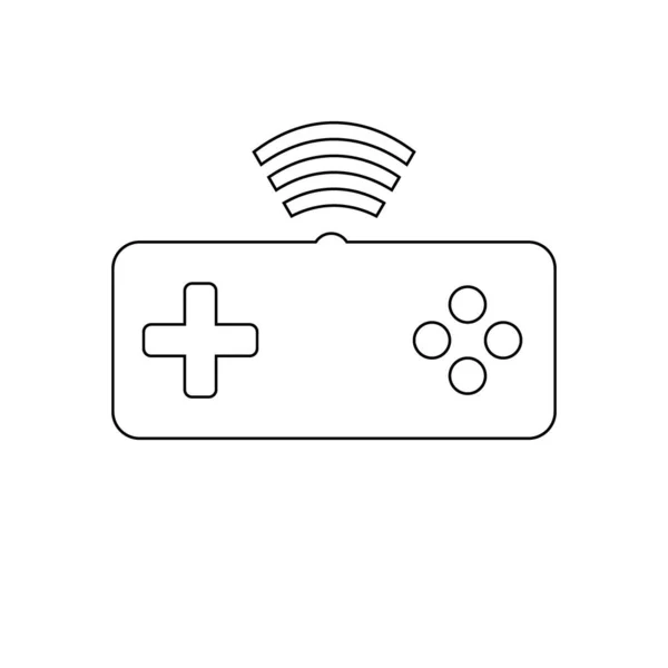 Icône console de jeu sur blanc . — Image vectorielle