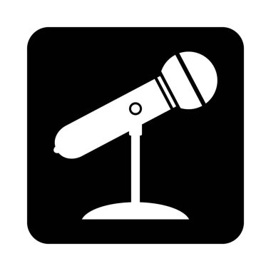 Mikrofon simgenin siyah.