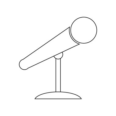 Beyaz üzerine mikrofon simgesi.