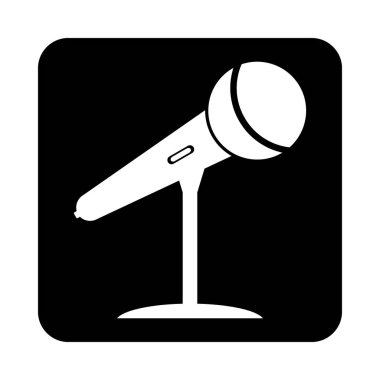 Mikrofon simgenin siyah.