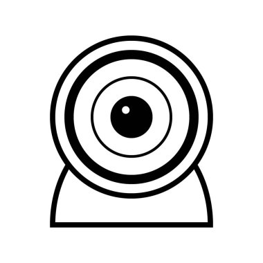 Beyaz üzerine web kamerası simgesi.
