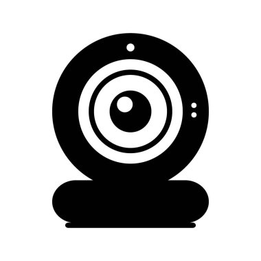 Beyaz üzerine web kamerası simgesi.