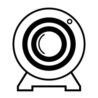 Beyaz üzerine web kamerası simgesi.