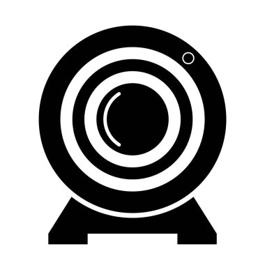 Beyaz üzerine web kamerası simgesi.