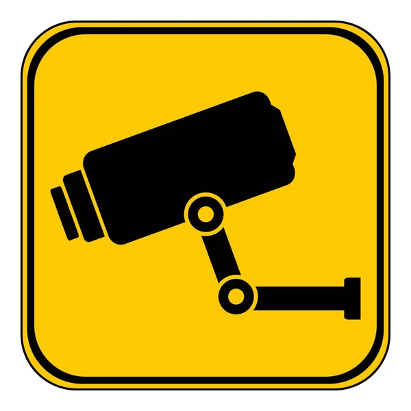 Waarschuwingsbord voor surveillance camera. — Stockvector