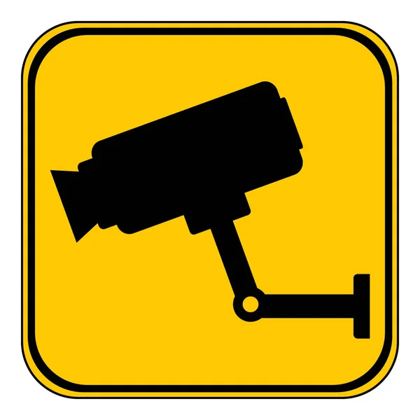 Felügyeleti kamera figyelmeztető jel. — Stock Vector