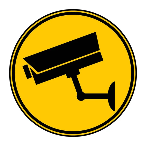 Panneau d'avertissement caméra de surveillance . — Image vectorielle