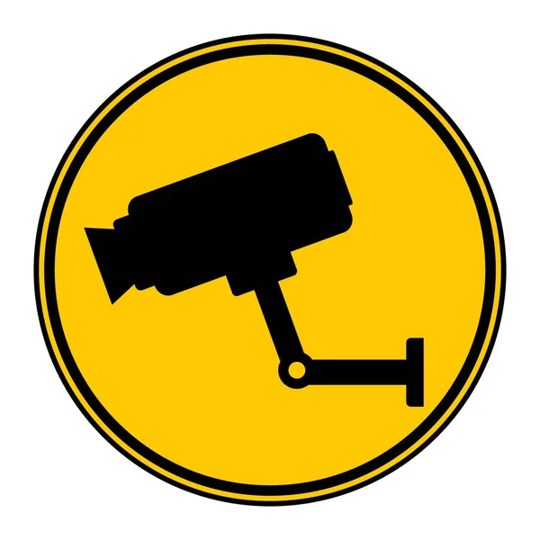 Попереджувальний знак камери спостереження . — стоковий вектор