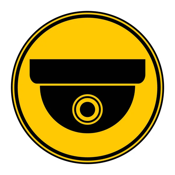 Panneau d'avertissement caméra de surveillance . — Image vectorielle
