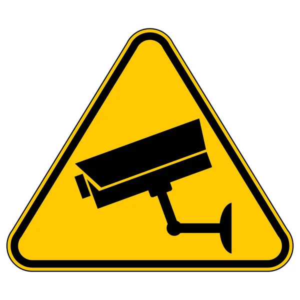 Waarschuwingsbord voor surveillance camera. — Stockvector