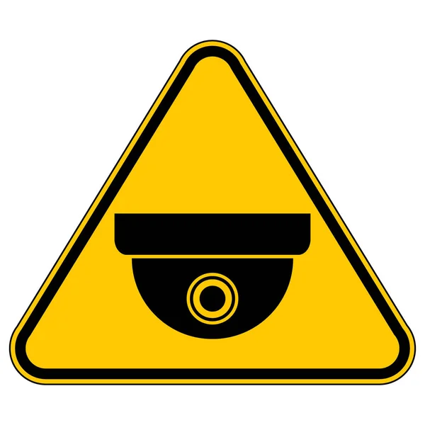 Waarschuwingsbord voor surveillance camera. — Stockvector