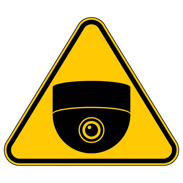 Znak ostrzegawczy aparatu nadzoru. — Wektor stockowy