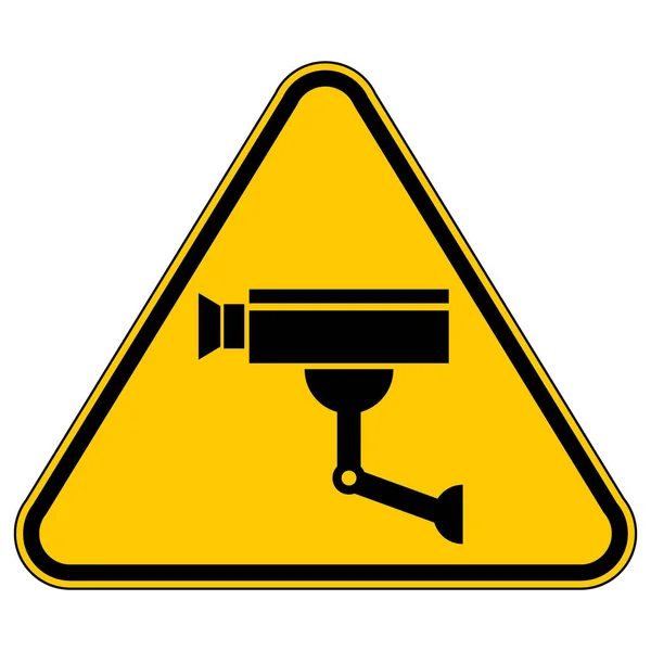 Waarschuwingsbord voor surveillance camera. — Stockvector