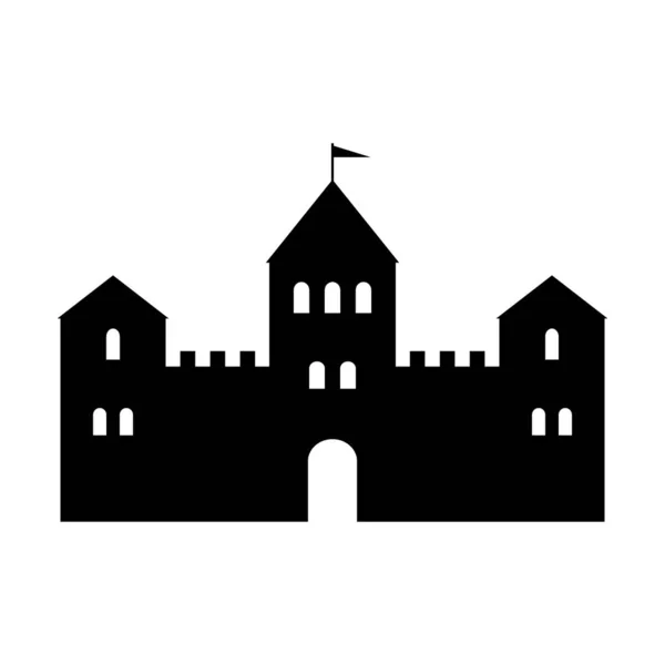 Icône du château sur blanc . — Image vectorielle