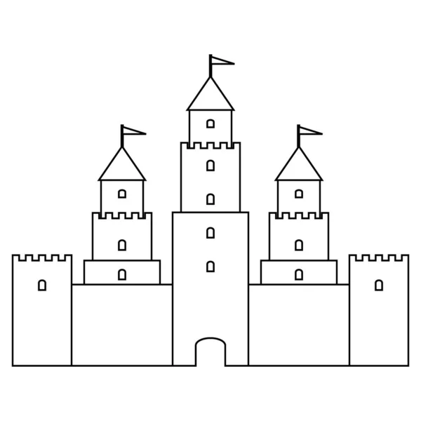 Ікона замку на білому . — стоковий вектор