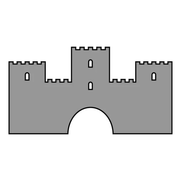Burgsymbol auf weiß. — Stockvektor
