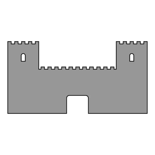 Burgsymbol Auf Weißem Hintergrund Vektorillustration — Stockvektor
