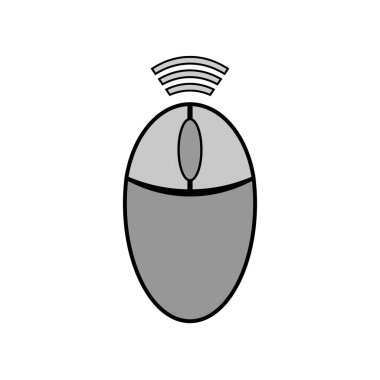 Bilgisayar kablosuz fare simgesi.
