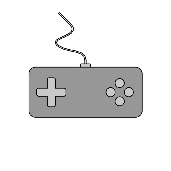 Spelkonsol ikon på vitt. — Stock vektor