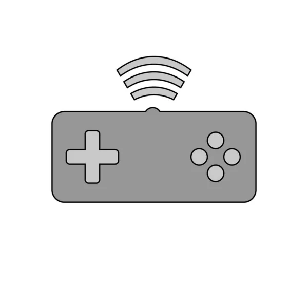 Ícone de console de jogo no branco . —  Vetores de Stock