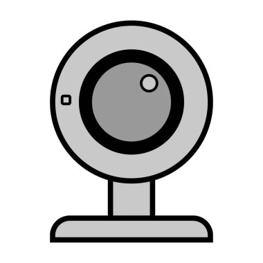Beyaz üzerine web kamerası simgesi.