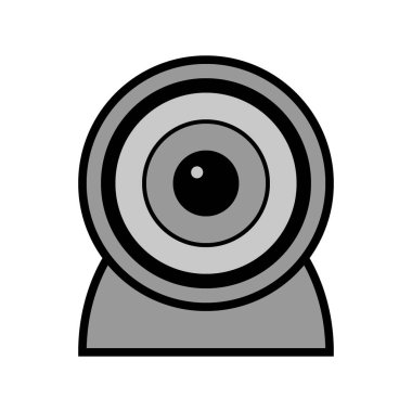 Beyaz üzerine web kamerası simgesi.