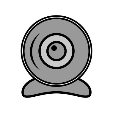 Beyaz üzerine web kamerası simgesi.