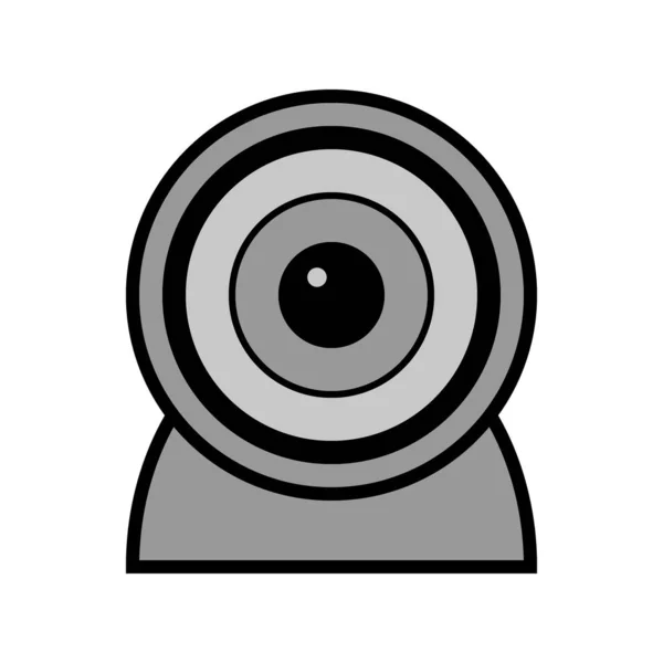 Webcam-Symbol auf weiß. — Stockvektor