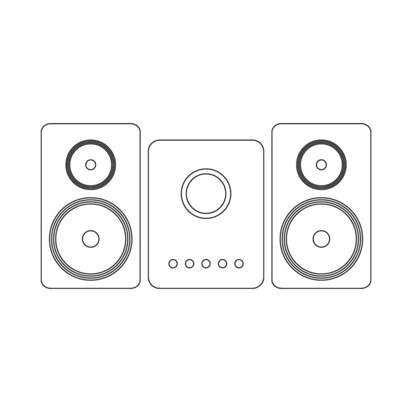 Icona del sistema di altoparlanti stereo . — Vettoriale Stock