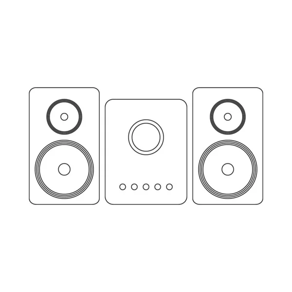 Ikone des Stereo-Lautsprechersystems. — Stockvektor