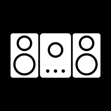 Stereo hoparlör sistemi simgesi.