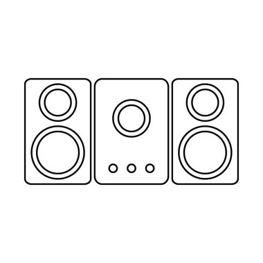 Stereo hoparlör sistemi simgesi.
