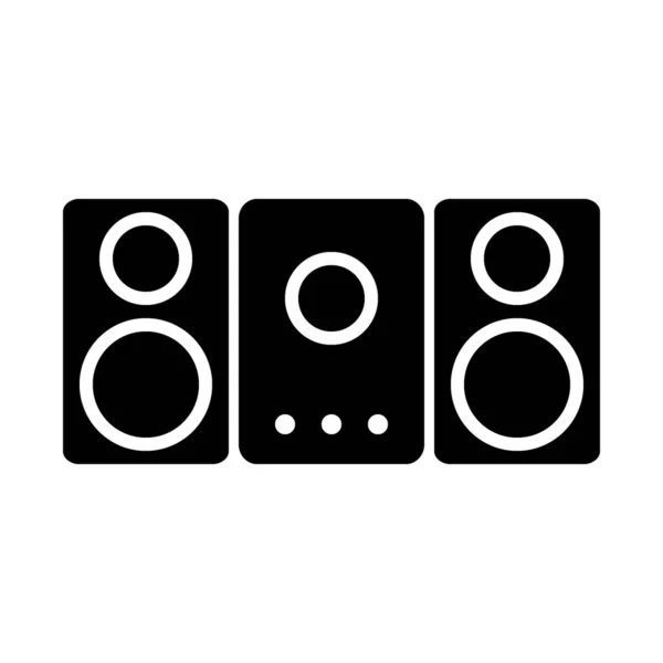 Ikone des Stereo-Lautsprechersystems. — Stockvektor