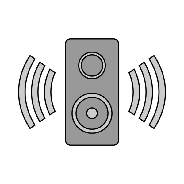 Speaker pictogram op zwart. — Stockvector