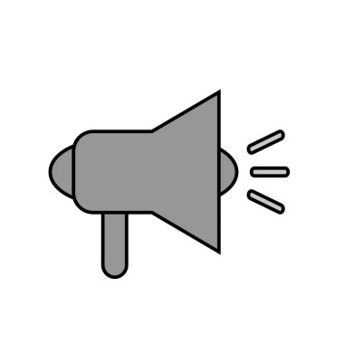 Beyaz megafon simgesini.