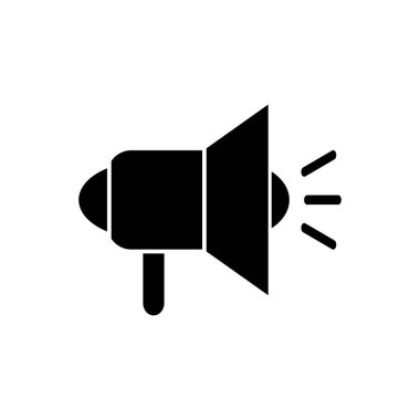 Beyaz megafon simgesini.