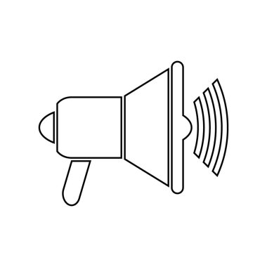 Beyaz megafon simgesini.