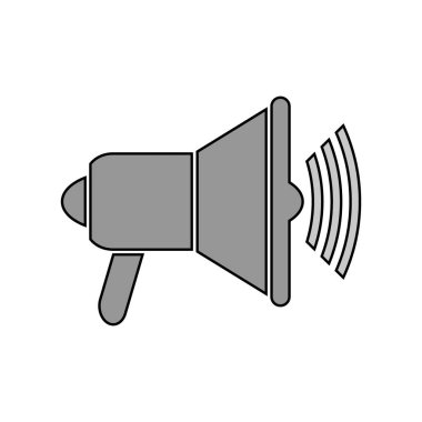 Beyaz megafon simgesini.