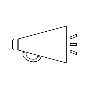 Beyaz megafon simgesini.