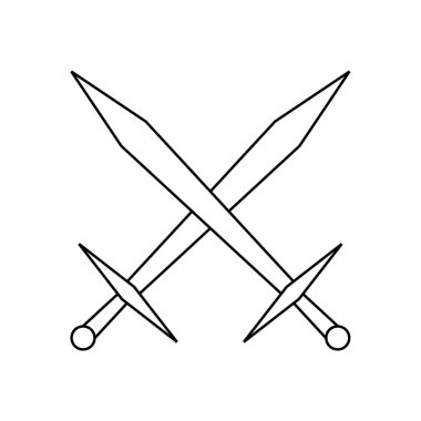 çapraz kılıç simgesi.