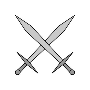 çapraz kılıç simgesi.