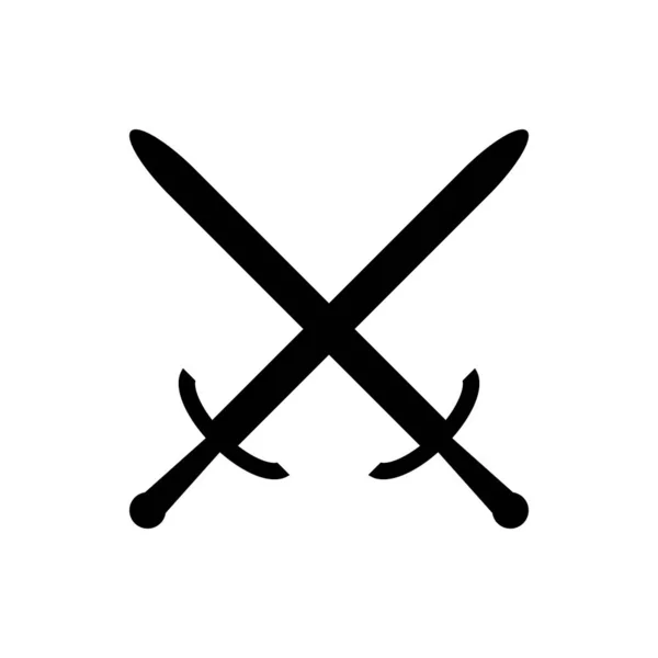 Icône des épées croisées . — Image vectorielle