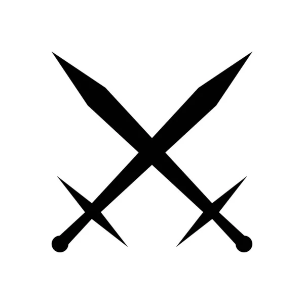Ícone de espadas cruzadas . — Vetor de Stock