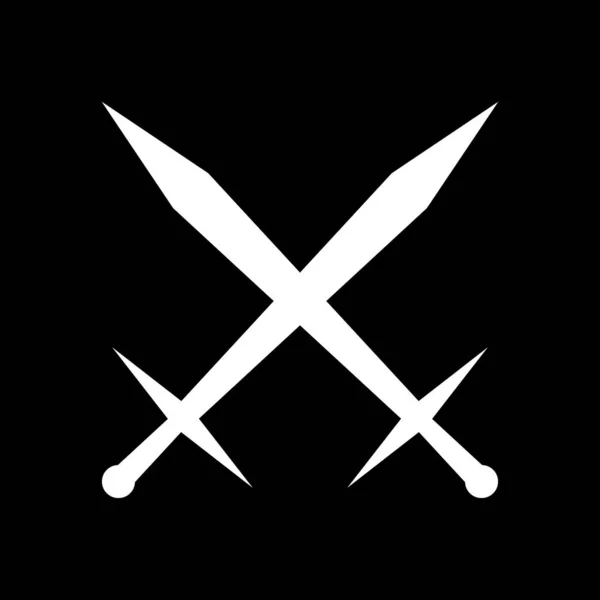Korsade svärd ikonen. — Stock vektor