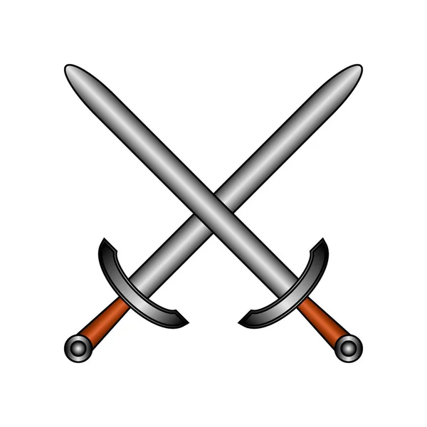 Crossed swords icon. — Stock Vector