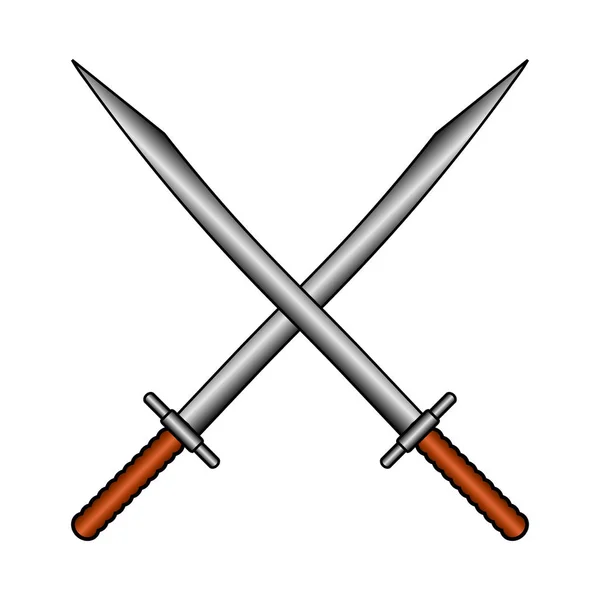 Icono de espadas cruzadas . — Archivo Imágenes Vectoriales