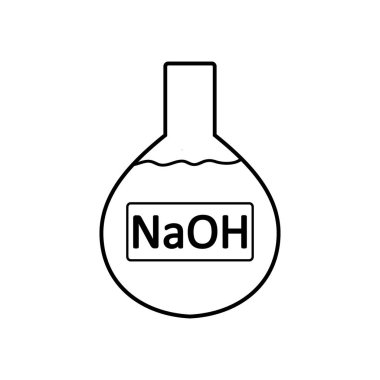 Sodyum hidroksitli laboratuar camı..