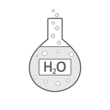 laboratuvar cam su ile.